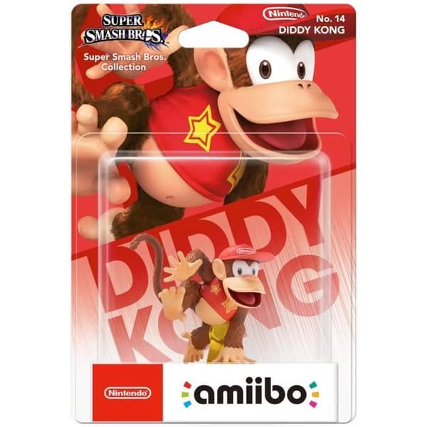 Amiibo Figur - Diddy Kong nr 14 • Super Smash Bros. Collection