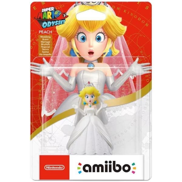 Amiibo Figure - Peach (bröllopsoutfit) • Super Mario Collection