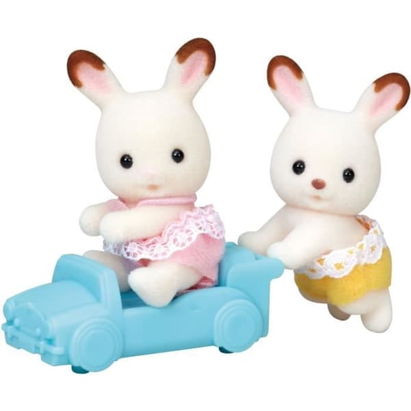 Sylvanian Families - EPOCH - Chokladkanintvillingarna - Brun - Barn - Med lokomotiv