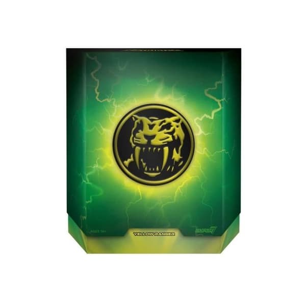 Power Rangers Mighty Morphin Figur - Super7 - Ultimates Yellow Ranger 18 cm - Vit Gul - Vuxen