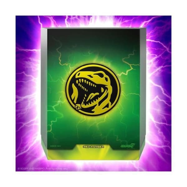 Figur - Super7 - Mighty Morphin Power Rangers - Red Ranger - 18 cm