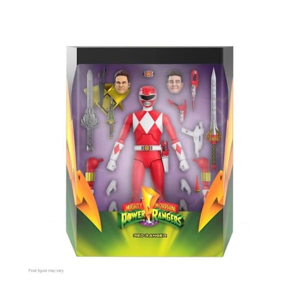 Figur - Super7 - Mighty Morphin Power Rangers - Red Ranger - 18 cm