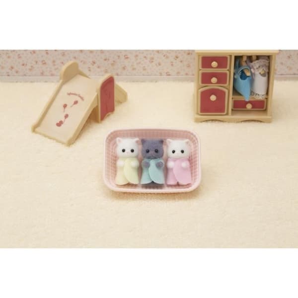 SYLVANIAN FAMILIES - Persiska katttrillingar - Miniuniversum - Rosa - För barn - 3 år och uppåt