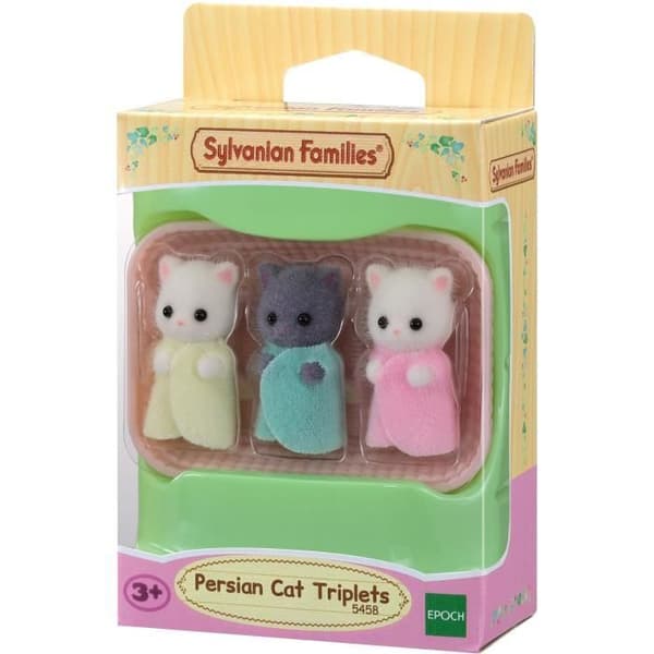 SYLVANIAN FAMILIES - Persiska katttrillingar - Miniuniversum - Rosa - För barn - 3 år och uppåt