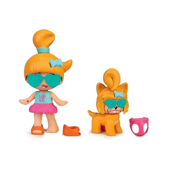 Pinypon My Puppy and Me-figur - Blisterförpackning med 2 figurer - GPTOYS - Mix &amp; Match - Flerfärgad