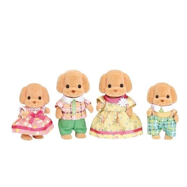 SYLVANIAN FAMILIES - Pudelfamilj - 4 tecken - Blandat - Från 3 år