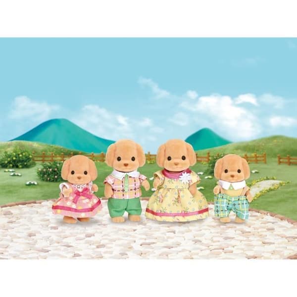 SYLVANIAN FAMILIES - Pudelfamilj - 4 tecken - Blandat - Från 3 år