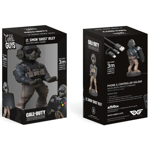 Call of Duty WWII Ghost Figure - Hållare och laddare för handkontroll och smartphone - Utsökt spel