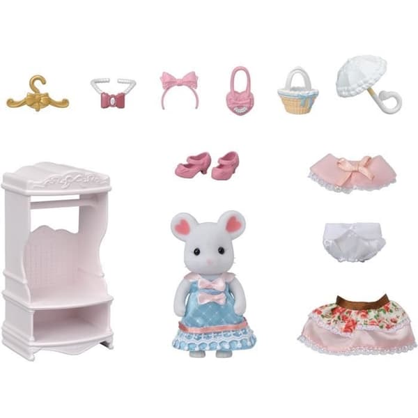 Miniatyrfigurer - SYLVANIAN FAMILIES - 5540 - Moderesväskan och storasyster marshmallowmus