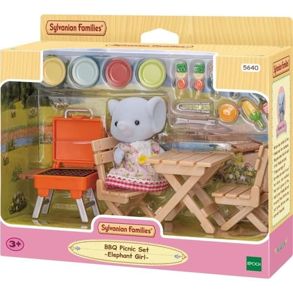 Miniatyrfigur - SYLVANIAN FAMILIES - Elefanttjejen och hennes picknickset