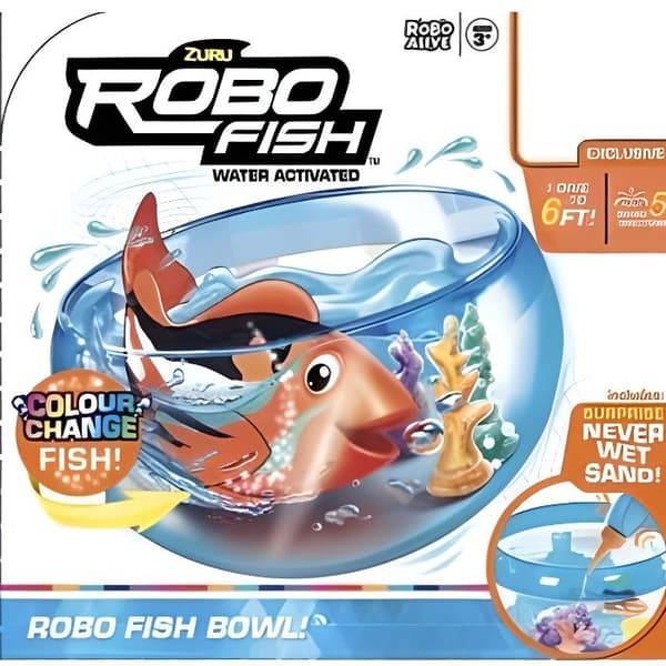 Toy - ZURU - Robo Fish Aquarium - Simmande fisk med magisk sand - från 3 år och uppåt