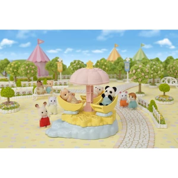 Miniatyrfigurer - SYLVANIAN FAMILIES - Den stjärnklara karusellen med baby panda