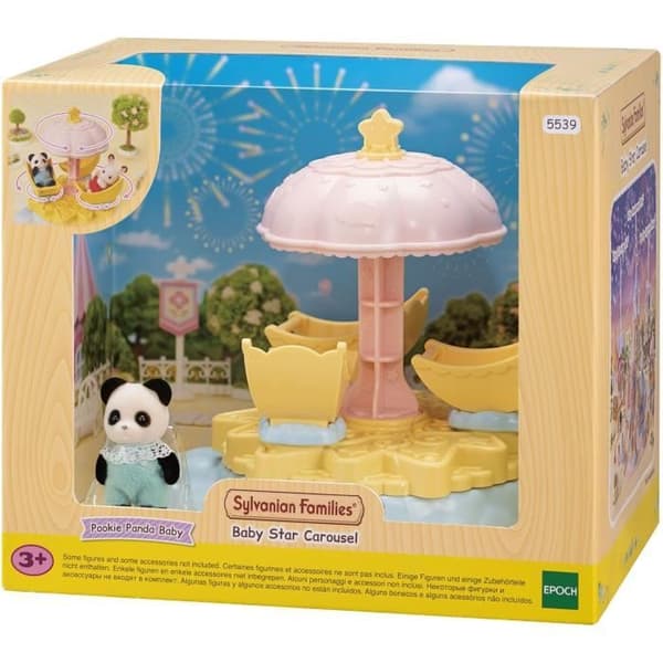 Miniatyrfigurer - SYLVANIAN FAMILIES - Den stjärnklara karusellen med baby panda