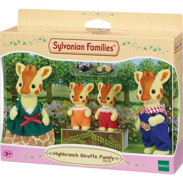 SYLVANIAN FAMILIES - Giraffe Family - 4 artikulerade karaktärer - Orange - Blandat