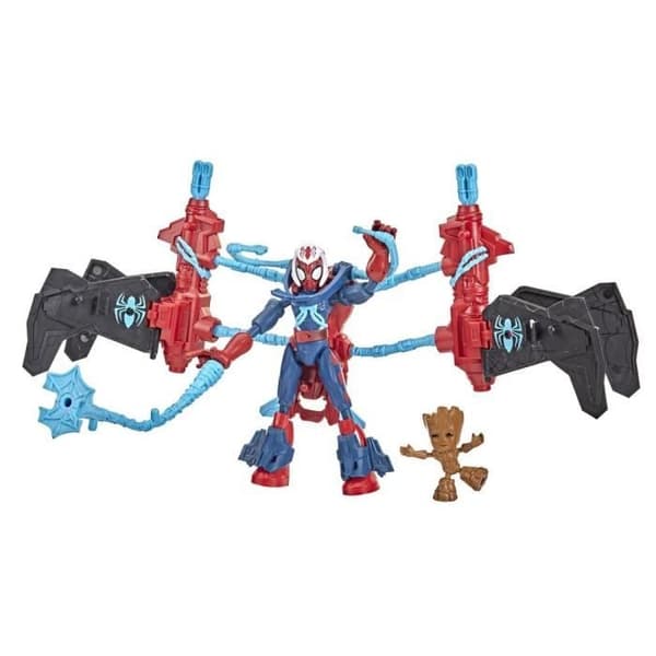 MARVEL SPIDER-MAN - Böj och Flexa - Uppdrag Spindelmannen Uppdrag i rymden - Flexibel figur, 15 cm, för barn från 4 år