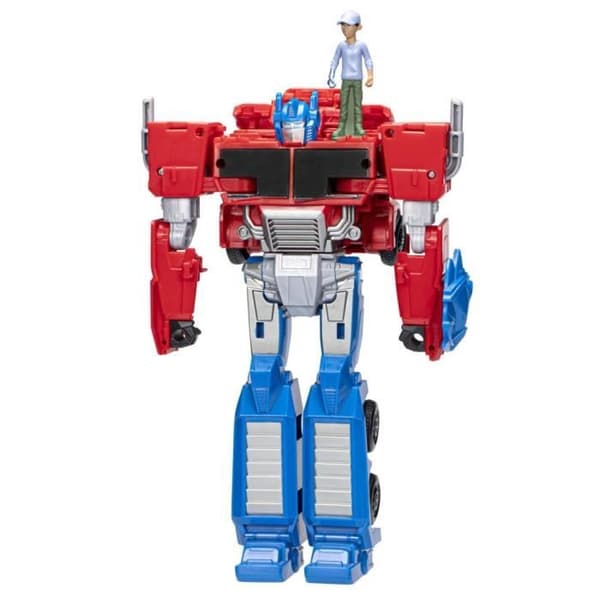 Transformers EarthSpark Spin Changer Optimus Prime 8-tums figur med 2-tums Robby Malto