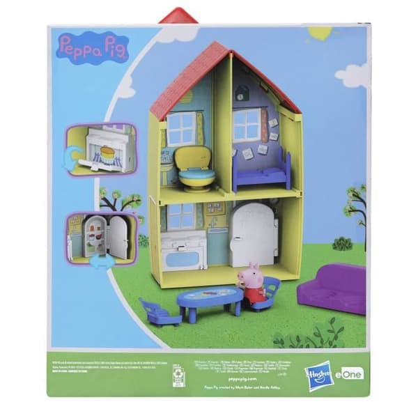 Peppa Pig Peppas familjehus, leksak för förskolebarn, inklusive figur och 6 tillbehör, från 3 år och uppåt