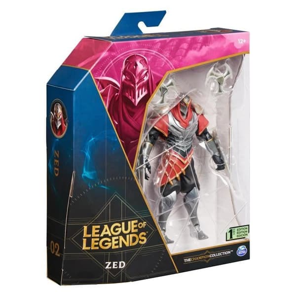 LEAGUE OF LEGENDS - PREMIUM FIGURINE 18 CM ZED Master of Shadows - 6062261 - Med 19 artikulationspunkter och tillbehör