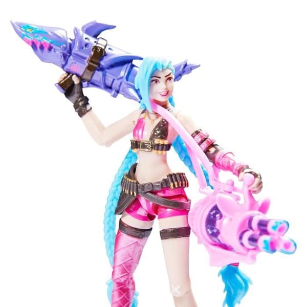 League of Legends - Box med 5 10 cm ledade figurer - Heimerdinger, Vi, Ekko, Jinx och Caitlyn - Med tillbehör