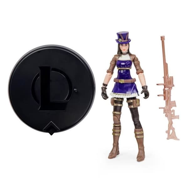 League of Legends - Box med 5 10 cm ledade figurer - Heimerdinger, Vi, Ekko, Jinx och Caitlyn - Med tillbehör