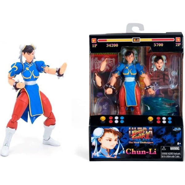 Street Fighter Chun-Li samlarfigur - JADA TOYS - rörlig leksak med tillbehör