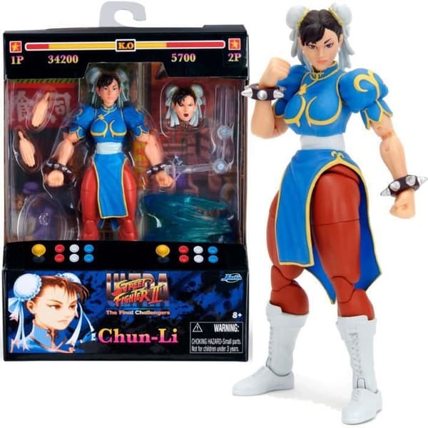 Street Fighter Chun-Li samlarfigur - JADA TOYS - rörlig leksak med tillbehör