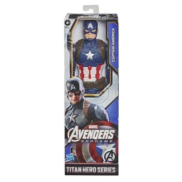 Captain America Titan Hero Series Avengers 30 cm figur för barn från 4 år och uppåt