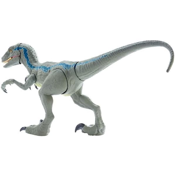 JURASSIC WORLD Super Colossal Velociraptor Blue Dinosaur Figur 90cm