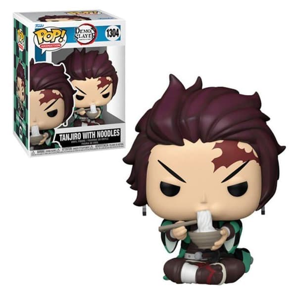 Figur - Funko - Tanjiro - Kimetsu no Yaiba - Pop! Vinyl - Med nudlar