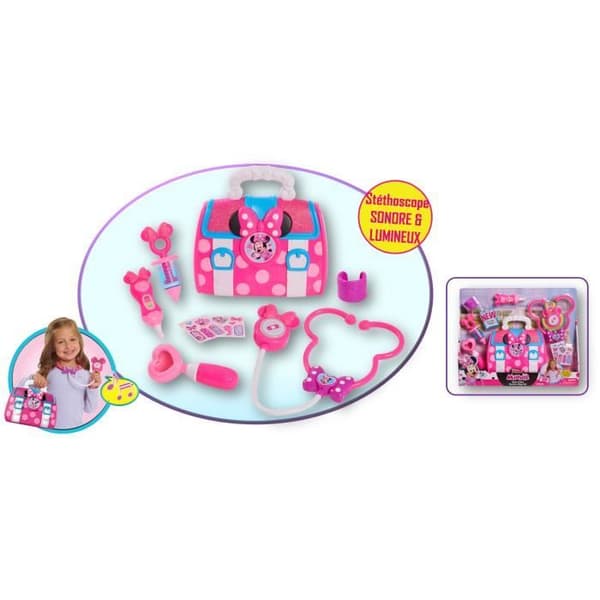 Läkarfodral - Gp Toys France-Minnie - MCN09 - 8 tillbehör - ljud- och ljusfunktioner