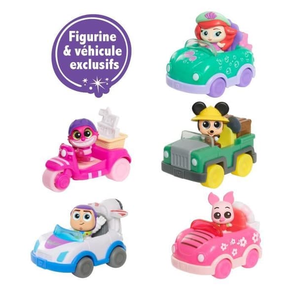 Disney Doorables, Let's Go Vehicle, med figur, exklusiva, slumpmässiga modeller, leksaker för barn från 5 år och uppåt, DRB06