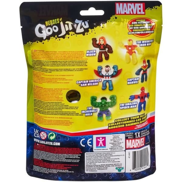 Black Widow Figur 11 cm - Älgleksaker - Goo Jit Zu Marvel - Stretchig och krossande