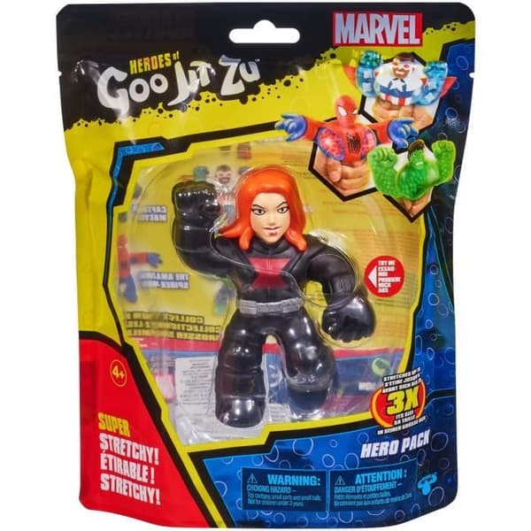 Black Widow Figur 11 cm - Älgleksaker - Goo Jit Zu Marvel - Stretchig och krossande