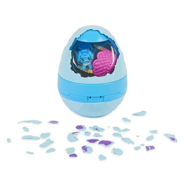 Hatchimals - PACK MED 4 SURPRISE FAMILJ 3 BARN + 1 BABY SÄSONG 2 - Blå och lila - Från 5 år