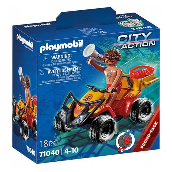 PLAYMOBIL - City Action 71040 Sjöräddare och fyrhjuling - Vit - Barn - Blandat - Från 4 år
