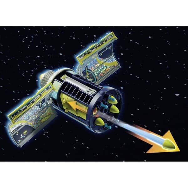 PLAYMOBIL 71369 Rymdastronaut och satellit, Action Heroes rymden, Skydda Jorden, 53 delar, Från 4 år