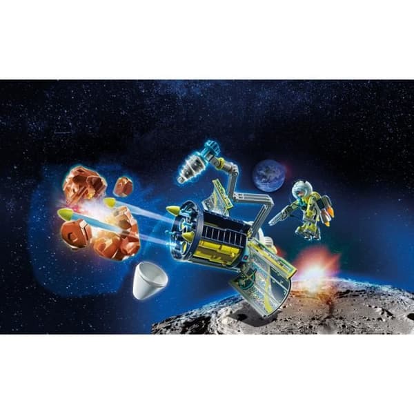 PLAYMOBIL 71369 Rymdastronaut och satellit, Action Heroes rymden, Skydda Jorden, 53 delar, Från 4 år