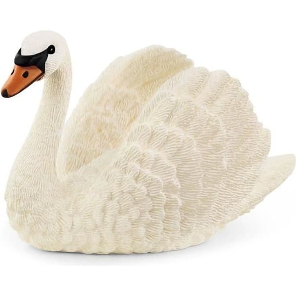 Figurin - Schleich - Swan - Farm World - Mixed - 3 år - Svart puckel - Dyker i vatten