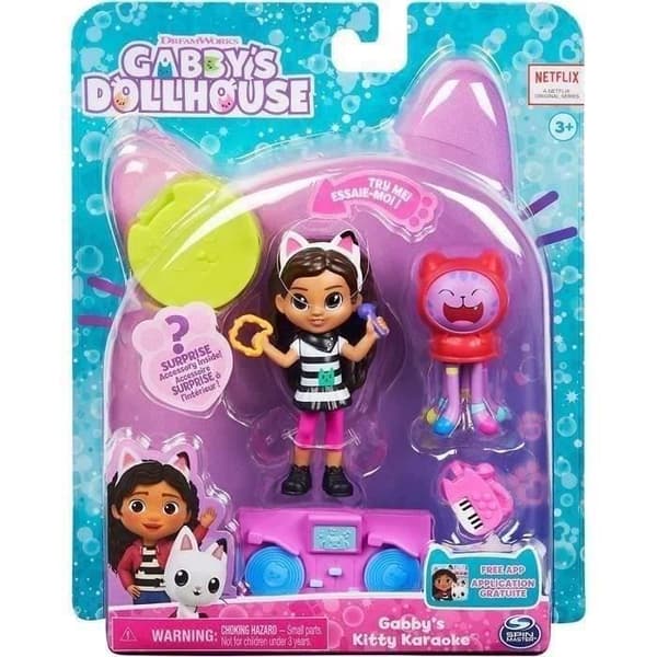 Gabby och det magiska huset - Pack 2 figurer och karaoketillbehör - SPIN MASTER
