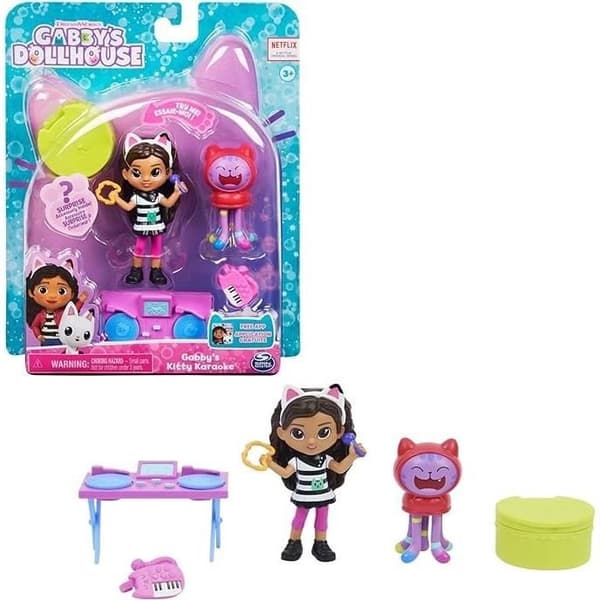 Gabby och det magiska huset - Pack 2 figurer och karaoketillbehör - SPIN MASTER