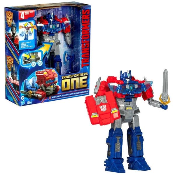 Transformers One Power Flip Optimus Prime Figur