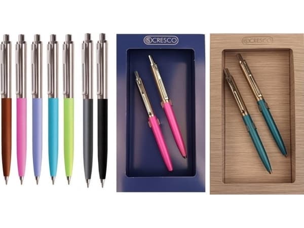 Cresco Długopis + ołówek aut, Reporter pastel Gift Box