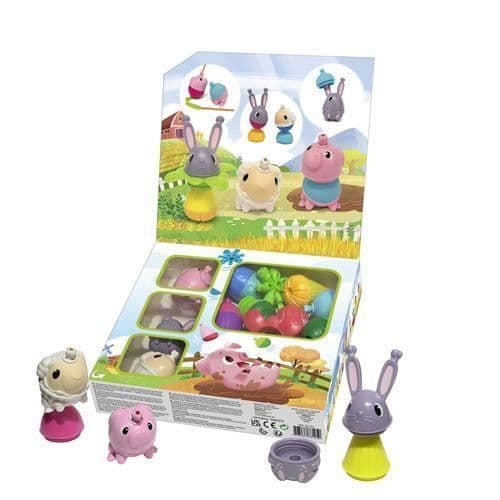 Lalaboom Early Learning Toy - Motor Skills Beads - Farm Animals Box - Multicolor