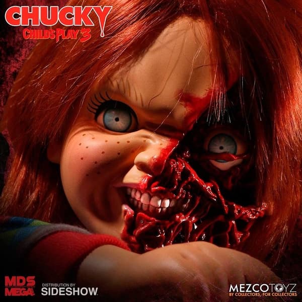 Chucky Childs Play 3 Chucky Pizza Face talking figure 38cm