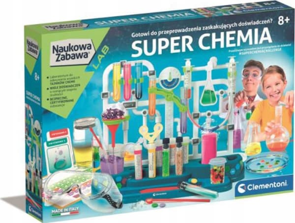 Clementoni Tieteellistä hauskaa. Super Chemistry 50805 (Sprog: Polsk)