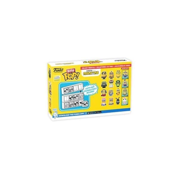 Leksak - FUNKO - MINIONS PACK 4 FIGURINER BITTY POP VINYL YOUNG GRU - Förpackning med 4 figurer - Ålder 3+ - Interiör