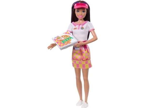 Barbie-nukke Mattel BRB PIZZA DELIVERER 1 TYÖSKENTELEVÄ SKIPPER HTK36 WB4