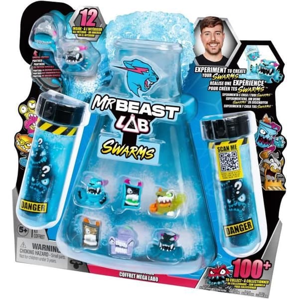 12 Swarms Figurine - MR Beast LAB - Genomför ett experiment för att skapa dina svärmar, slumpmässig modell