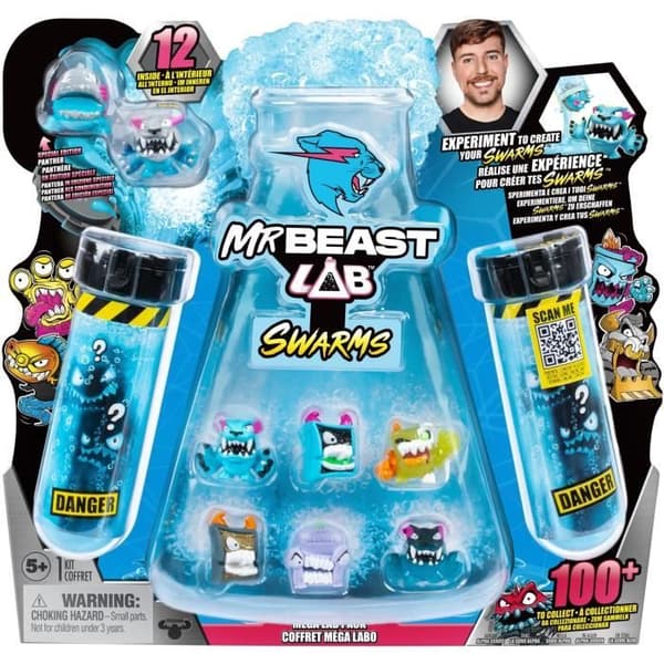 12 Swarms Figurine - MR Beast LAB - Genomför ett experiment för att skapa dina svärmar, slumpmässig modell