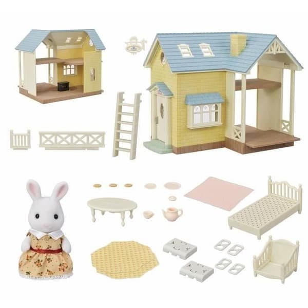 Stugan med det blå takboxsetet - SYLVANIAN FAMILIES - 5671 - För barn från 5 år och uppåt - Möbler ingår